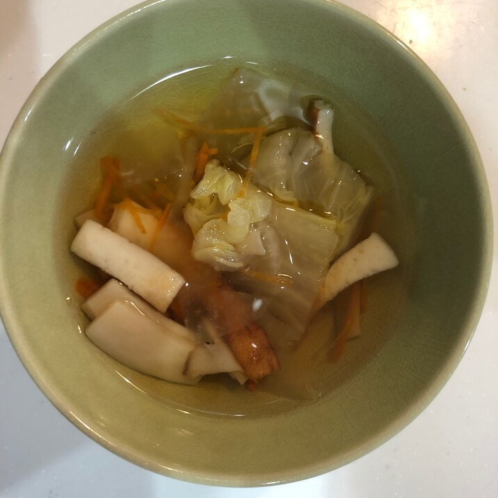 あまり野菜とちくわの和風スープ